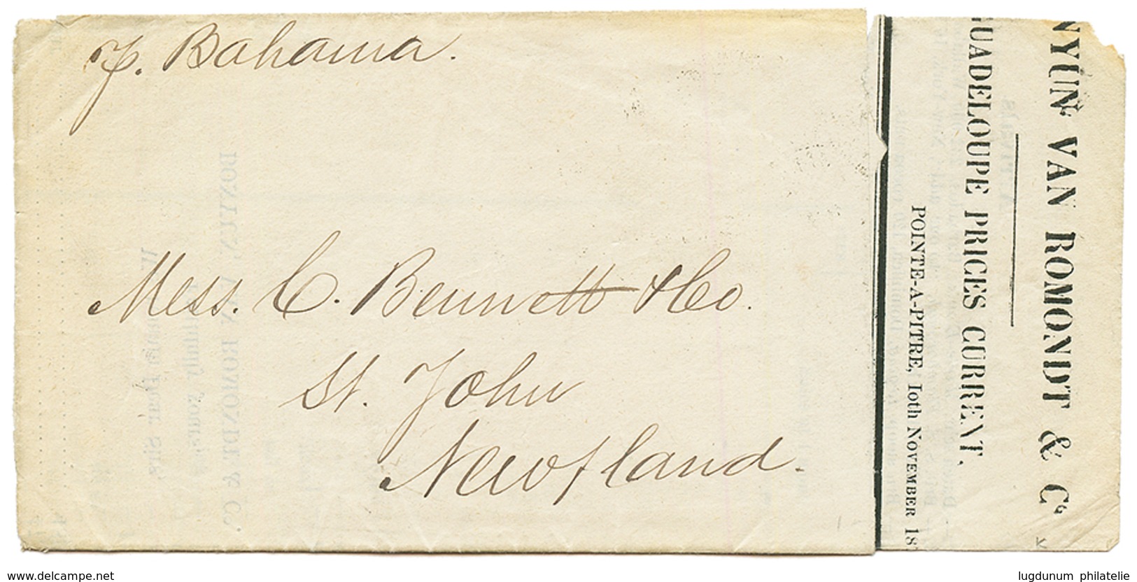 MARTINIQUE - IMPRIME à 8c Pour NEWFOUNDLAND : 1879 CG 5c CERES + 1c SAGE (x3) Obl. MARTINIQUE ST PIERRE Sur IMPRIME Daté - Other & Unclassified