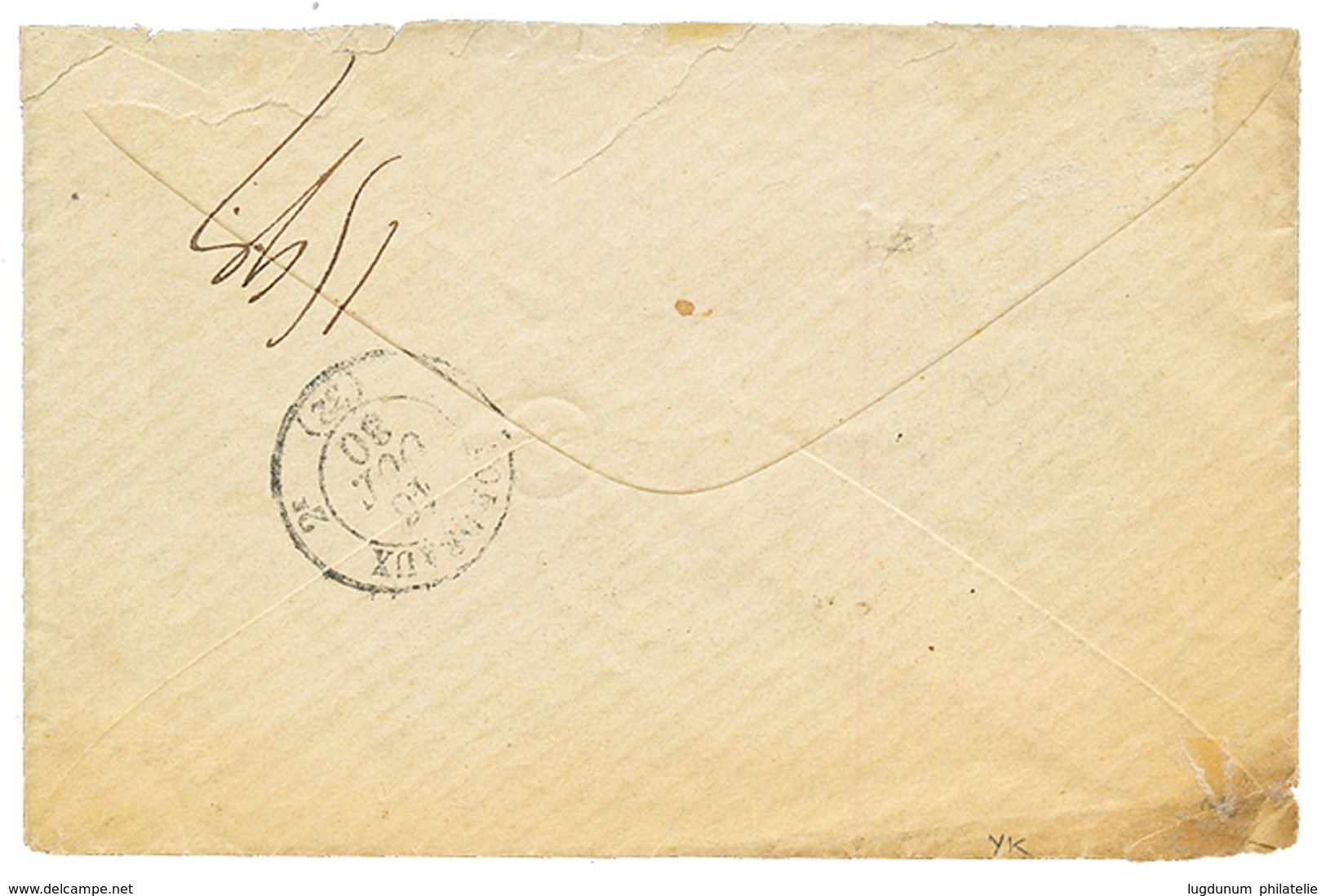 1880 CG SAGE 5c (x2) + 20c (x2) Obl. ST PIERRE Sur Enveloppe RECOMMANDEE Pour La FRANCE. TTB. - Other & Unclassified