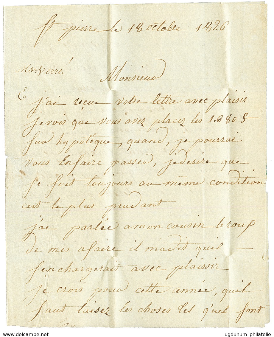 1826 COL. PAR MORLAIX (un Peu Faible) + Taxe 5 Sur Lettre De ST PIERRE Pour ST SERVAN. TB. - Altri & Non Classificati