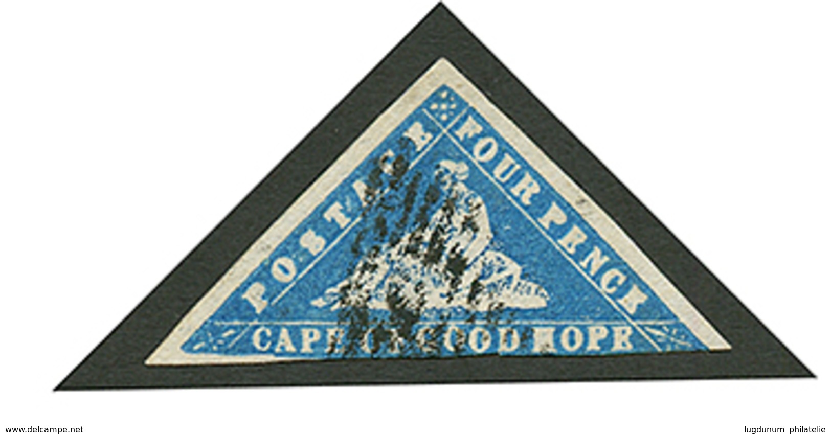4d "WOOD BLOCK" (sg 14d) Blue Touched At Base. Very Nice Color. Signed SCHELLER. Vvf. - Kap Der Guten Hoffnung (1853-1904)