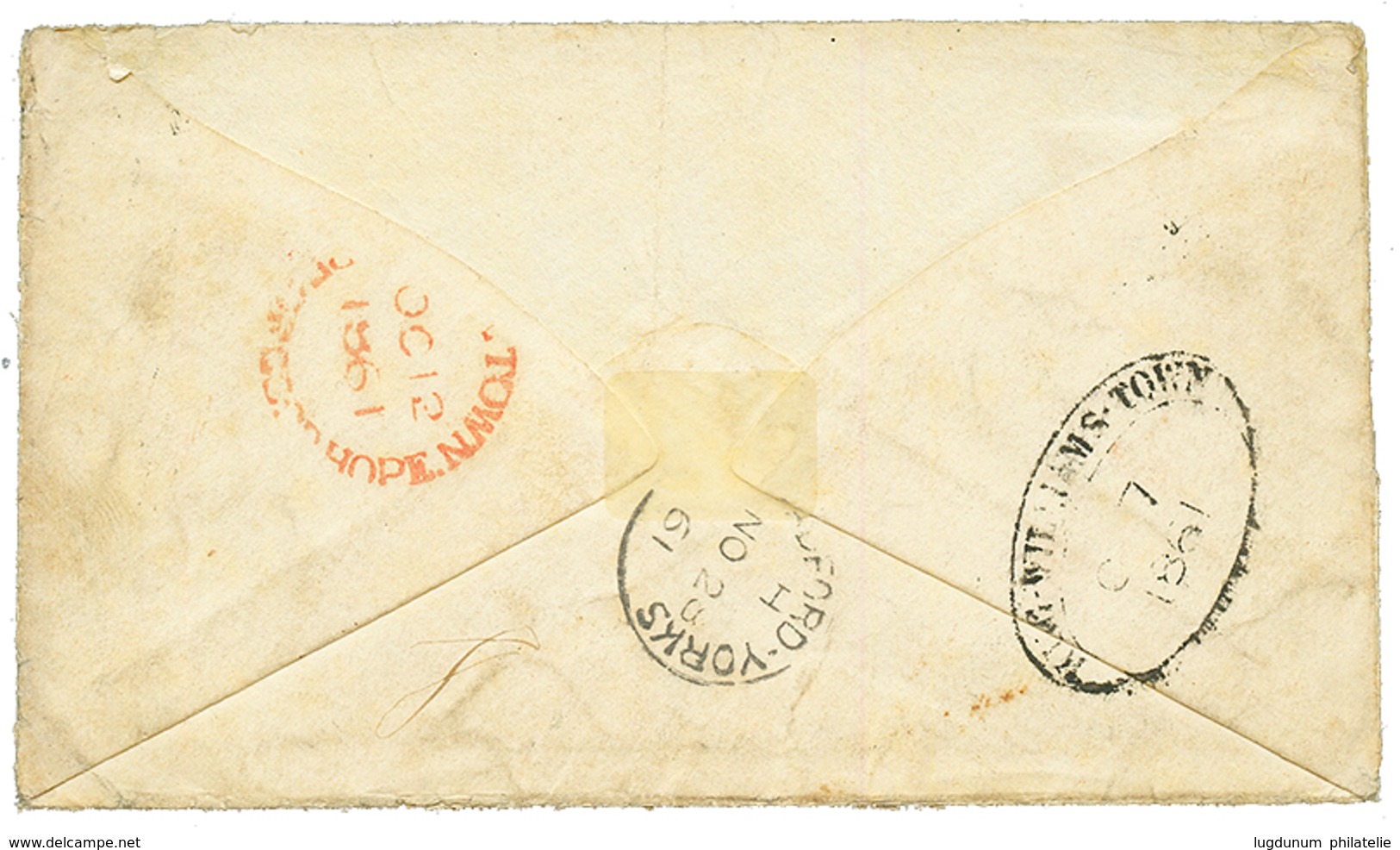 CAPE OF GOOD HOPE -SOLDIER LETTER : 1861 1 PENNY Rose Canc. On MILITARY Envelope From KING WILLIAMS TOWN To ENGLAND. Som - Kap Der Guten Hoffnung (1853-1904)