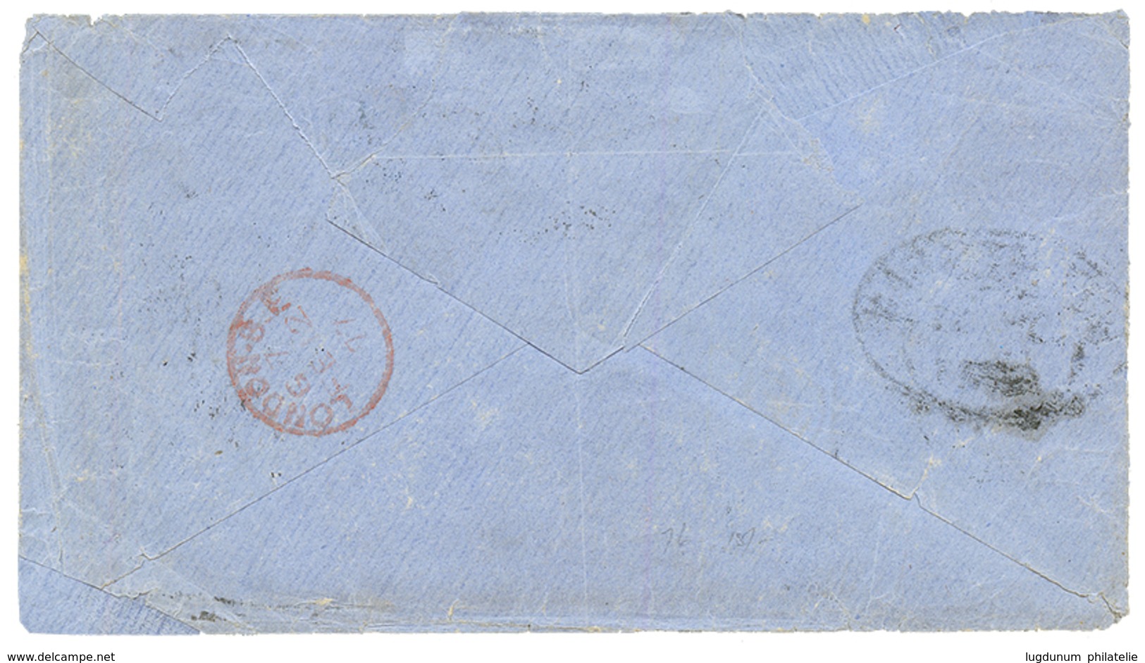 1877 Z.A.R 6d Imperforate + CAPE OF GOOD HOPE 4d + 6d On Envelope From DUTOLTSPAN Via CAPE TOWN CAPE COLONY To ENGLAND.  - Cape Of Good Hope (1853-1904)