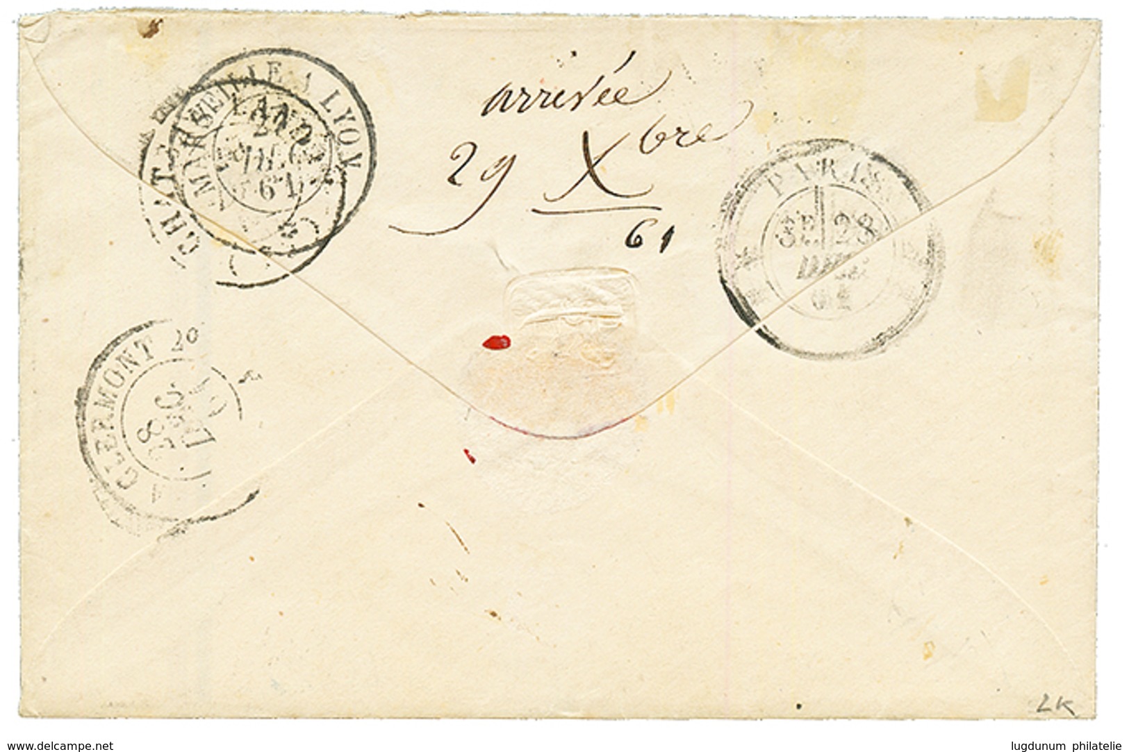 CHINA - French EXPEDITION : 1861 FRANCE 40c With 4 Large Margins + CORPS EXP. CHINE Bau CENTRAL On Envelope To FRANCE. S - Sonstige & Ohne Zuordnung