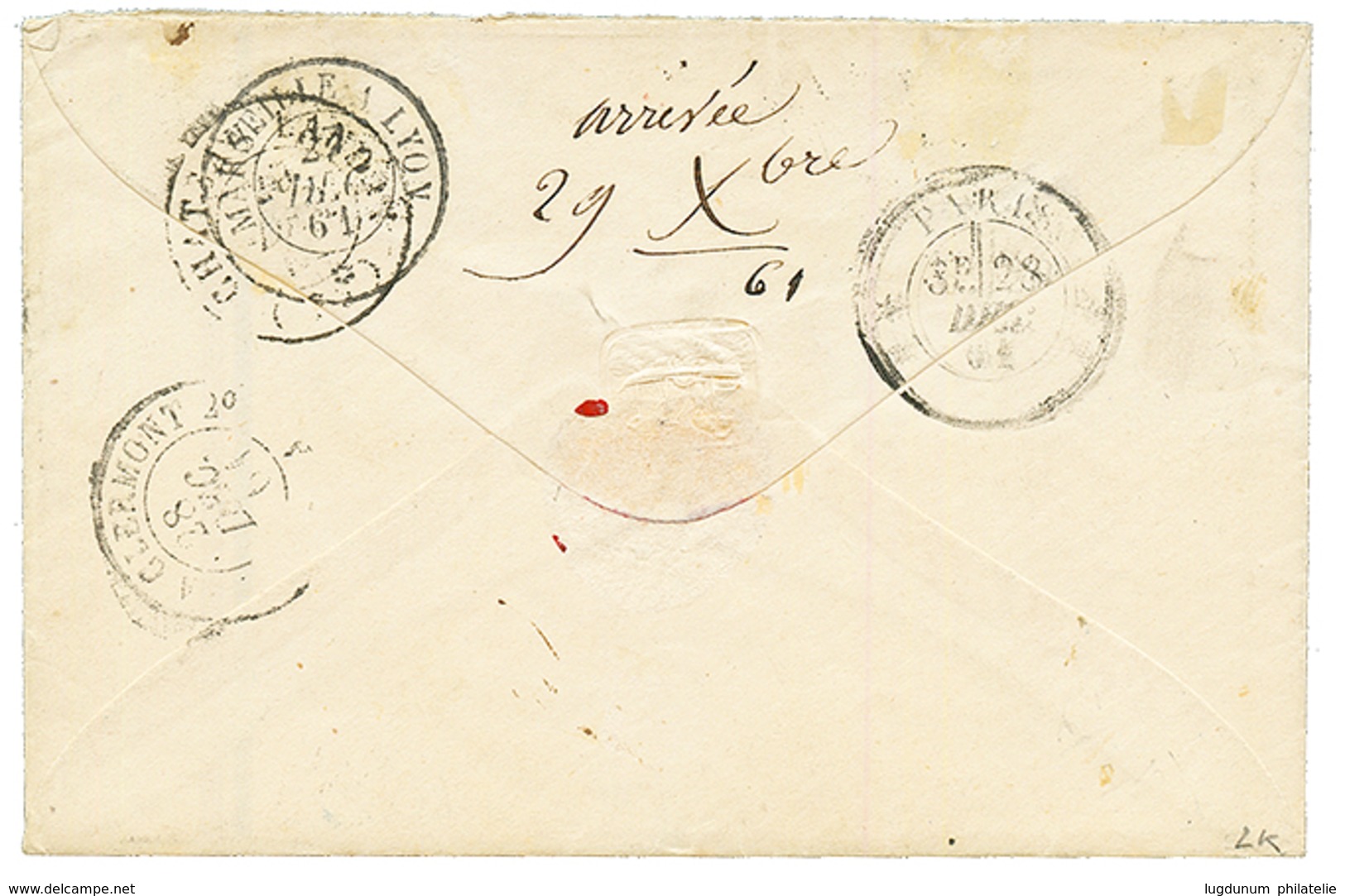 CHINA - French EXPEDITION : 1861 FRANCE 40c With 4 Large Margins + CORPS EXP. CHINE Bau CENTRAL On Envelope To FRANCE. S - Other & Unclassified