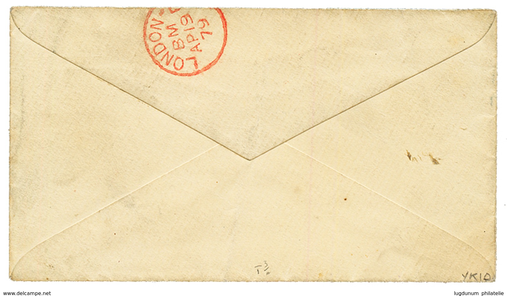 CYPRUS : 1879 GB 2 1/2d (pl.12) Canc. 942 + LARNACA CYPRUS On Envelope To LONDON. Rare So Nice. Vvf. - Other & Unclassified