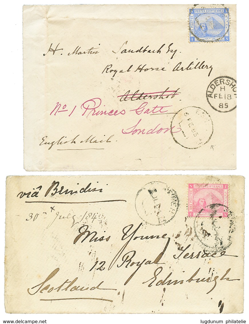 EGYPT / SUDAN : 1885 2 Envelopes Probably From "SUDAN Expedition" To SCOTLAND. Se Scans. F/Vf. - Sonstige & Ohne Zuordnung