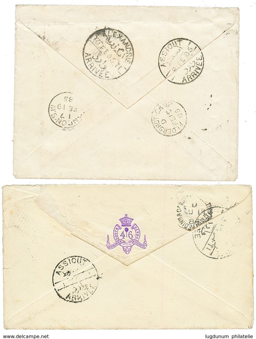 EGYPT / SUDAN : 1885 2 Envelopes Probably From "SUDAN Expedition" To SCOTLAND. Se Scans. F/Vf. - Sonstige & Ohne Zuordnung