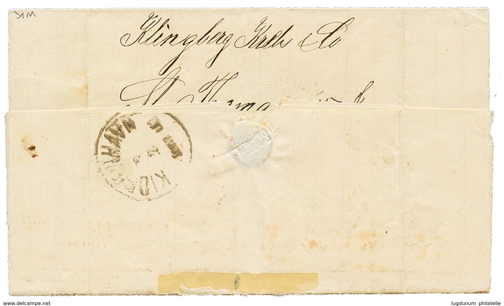DANISH WEST INDIES : 1876 GB 1/2d(x3) + 1 SHILLING Canc. C51 + ST THOMAS PAID On Entire Letter To DENMARK. Light Crease  - Sonstige & Ohne Zuordnung