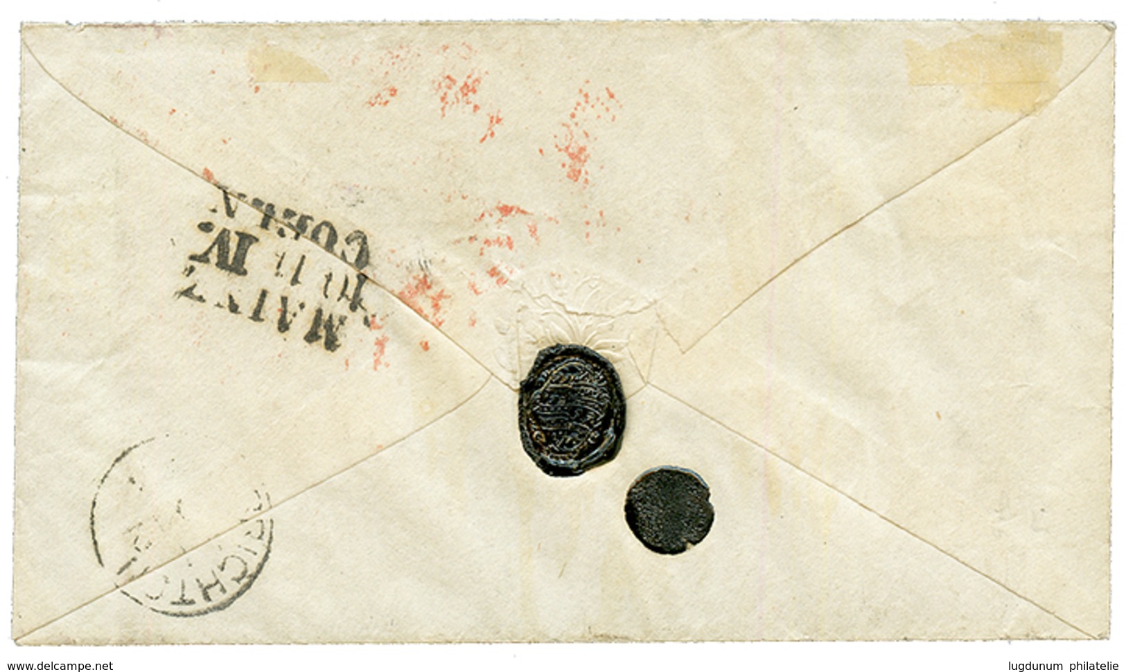 BAVARIA : 1863 18k Canc. 325 + MUNCHEN + CHARGE + Crown PRUSSIA REGISTERED On Entire Letter To BRIGHTON (ENGLAND). STEGM - Sonstige & Ohne Zuordnung