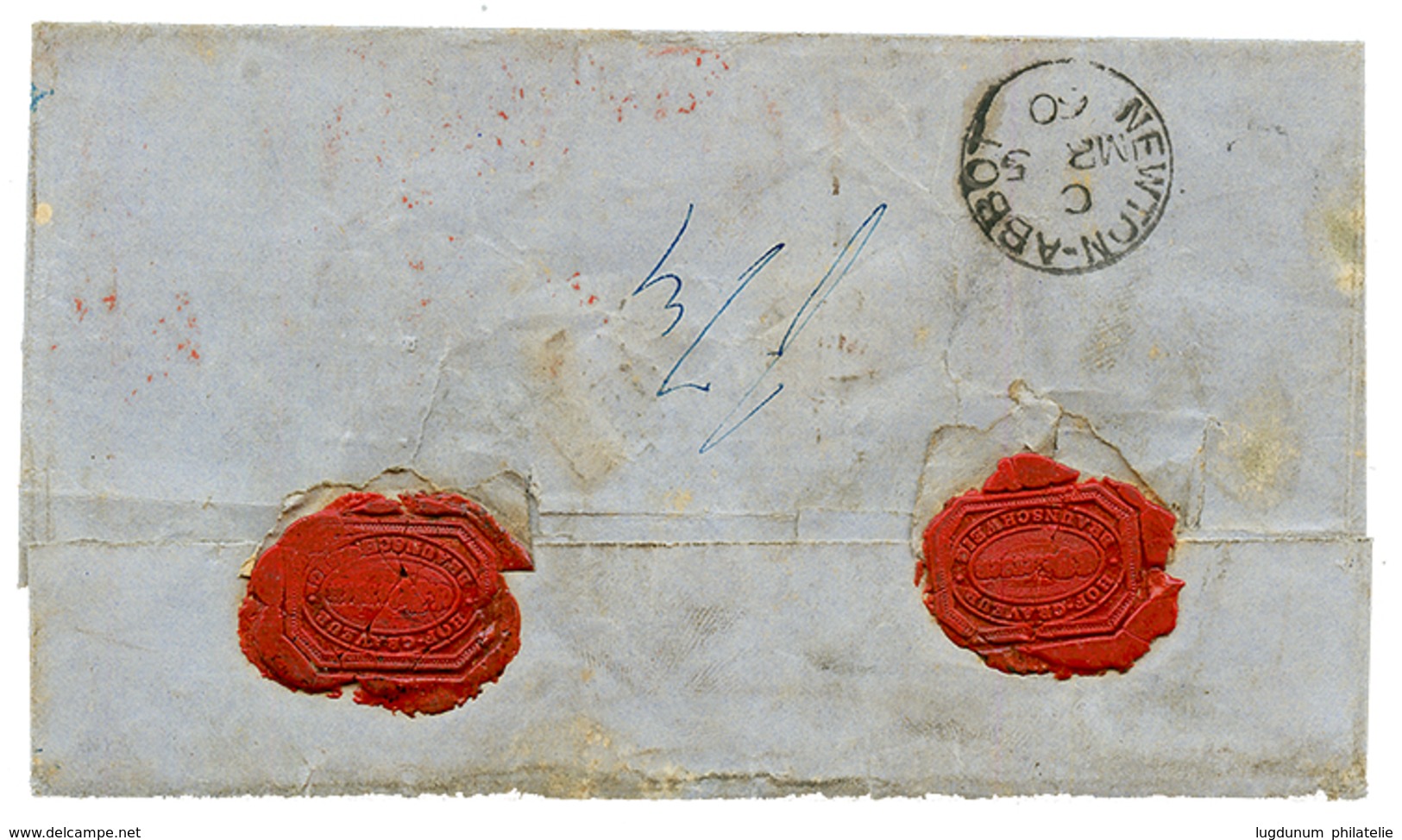 BRAUNSCHWEIG : 1860 Crown Cachet PRUSSIA REGISTERED + BRAUNSCHWEIG In Blue On REGISTERED Cover To NEWTON-ABBOT (ENGLAND) - Sonstige & Ohne Zuordnung