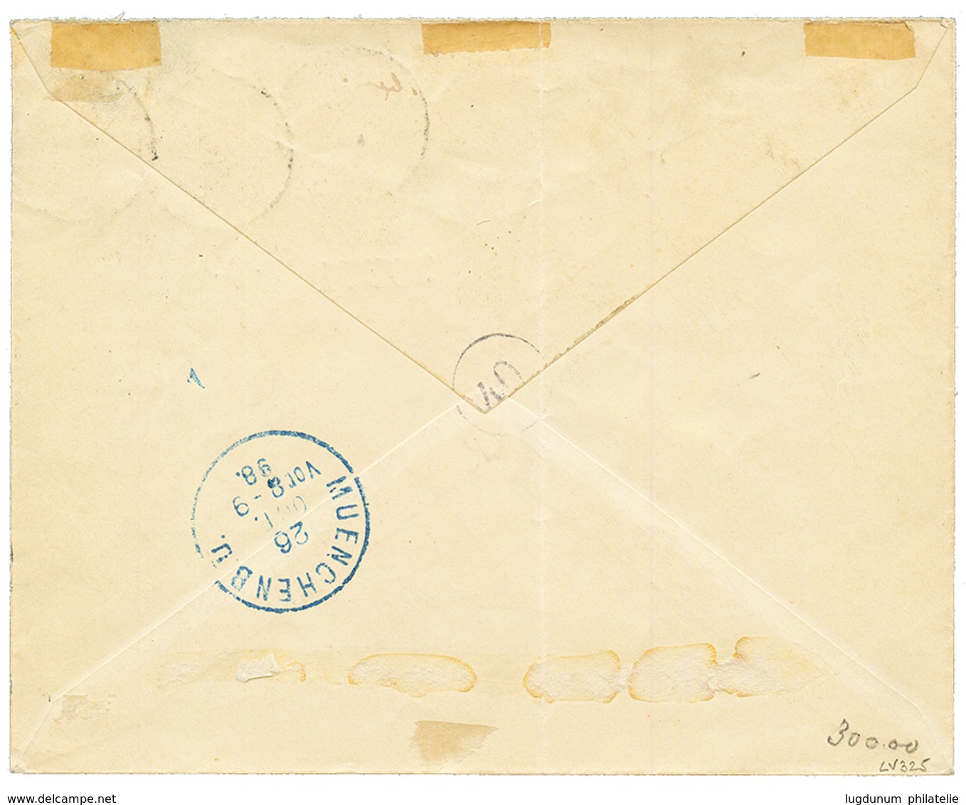 1898 Bisect 20pf (n°4H) + 5pf (n°2) + 25pf (n°5I) Canc. KAMERUN3.10.98 On REGISTERED Envelope To MUNCHEN. Michel = 20 00 - Kamerun