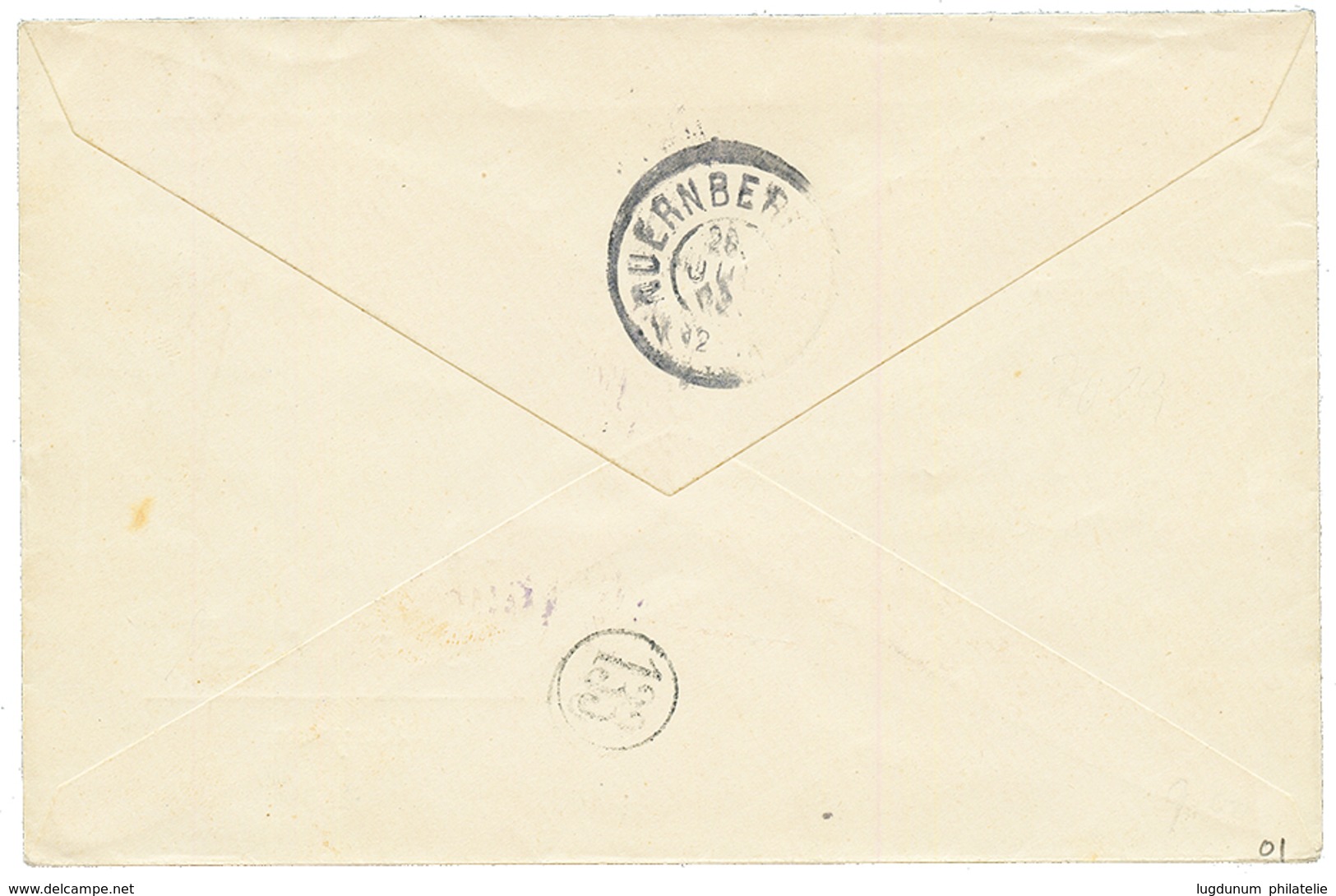 1902 80pf Canc. JALUIT MARSHALL INSELN On REGISTERED Envelope To NÜRNBERG. Superb. - Marshall-Inseln