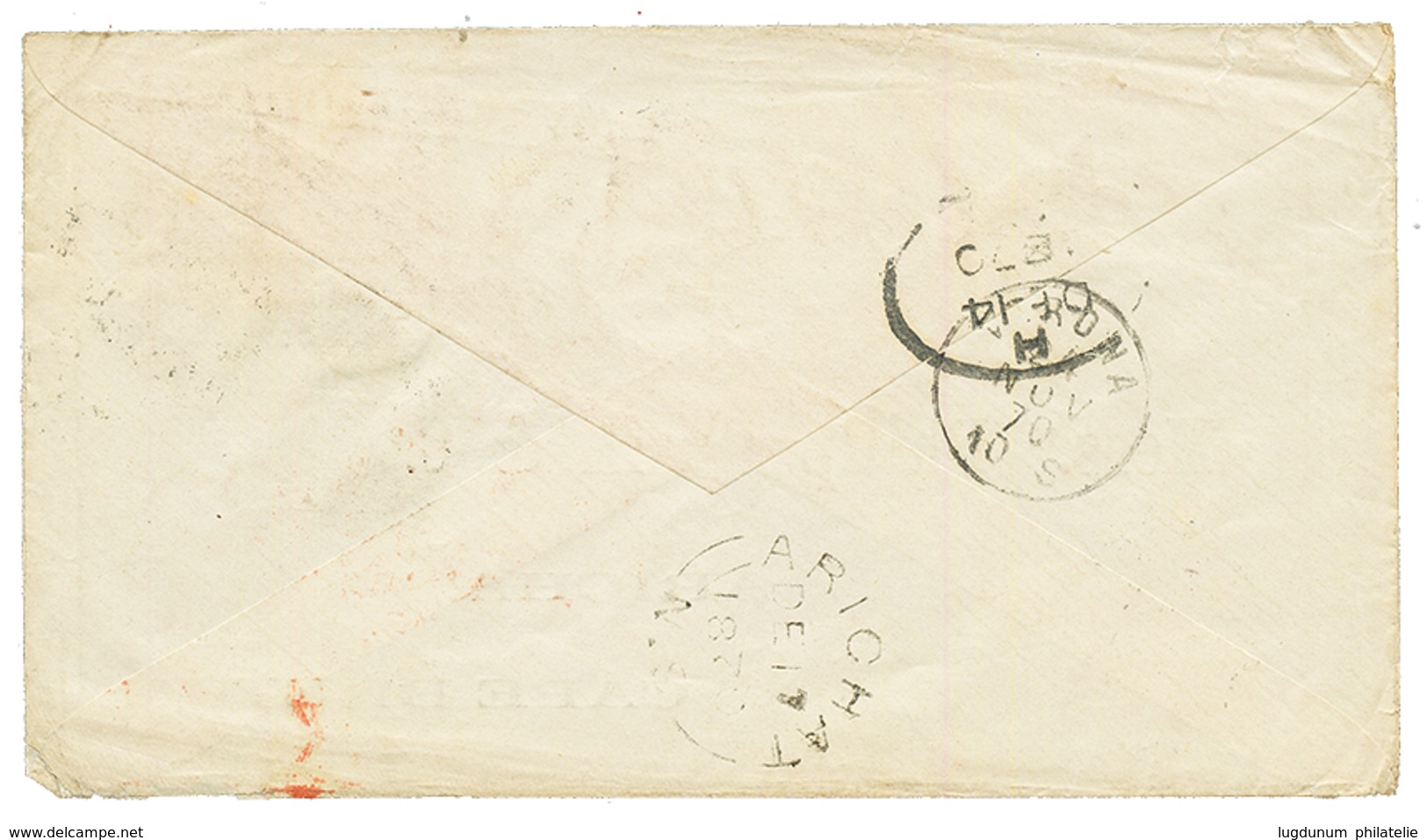 ITALY To NOVA SCOTIA : 1870 40c (x2) Canc. 19 + NAPOLI On Envelope To ARICHAT (NOVA SCOTIA). Verso, Superb Arrival Cds A - Ohne Zuordnung