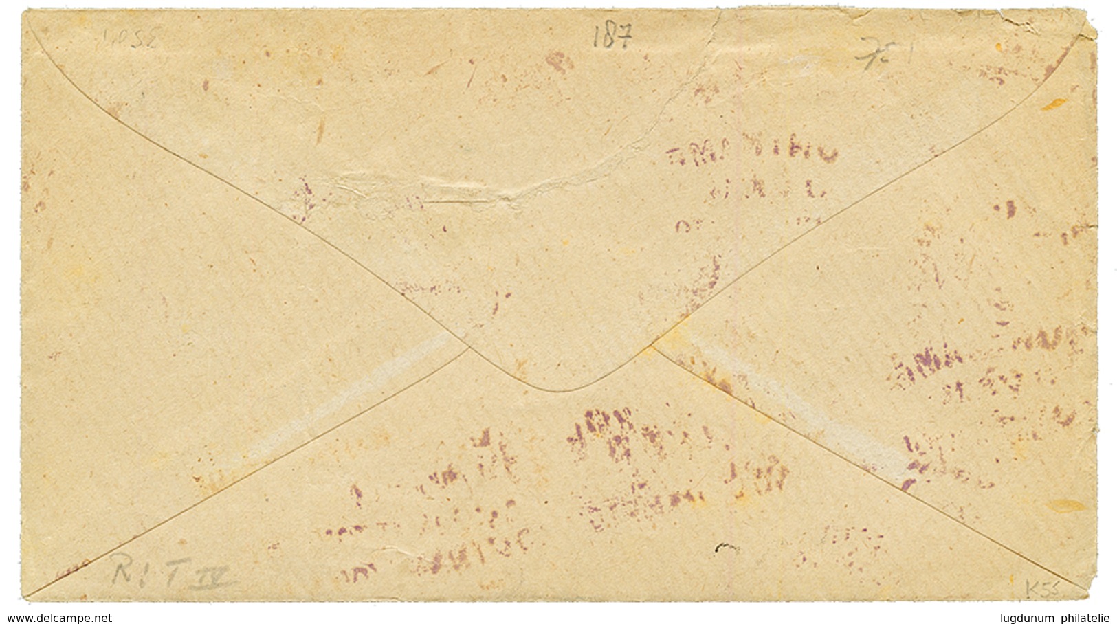 SURINAME : 5c + 10c (x3) Canc. SURINAME OVER SOUTHAMPTON On REGISTERED Envelope To ENGLAND. Vf. - Suriname ... - 1975
