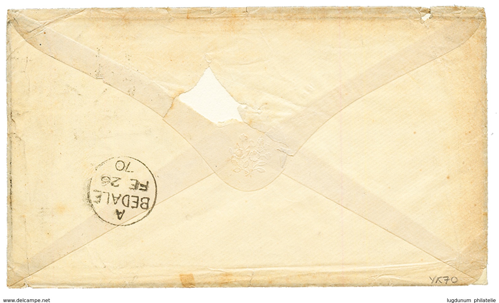 NEW ZEALAND : 1869 2d Blue + 4d Yellow Canc. On Envelope To ENGLAND. R.P.S Certificate (2006). Ex. Collection HACKMEY. V - Sonstige & Ohne Zuordnung