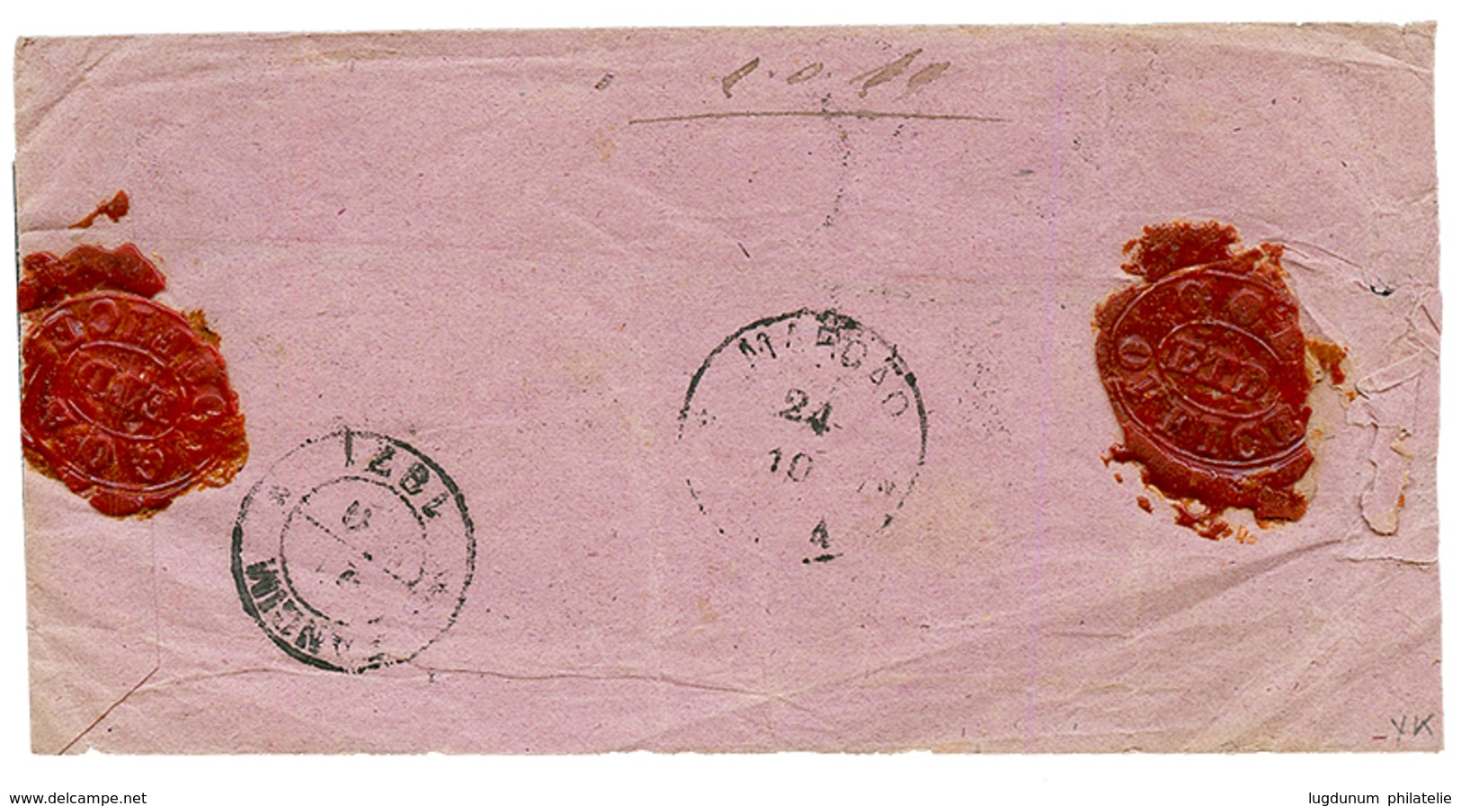 PORTUGUESE INDIA - TELEGRAM : 1871 20R Canc. On TELEGRAM Envelope From PANGIN To MARGAO. TELEGRAM From PORTUGUESE INDIA  - Other & Unclassified