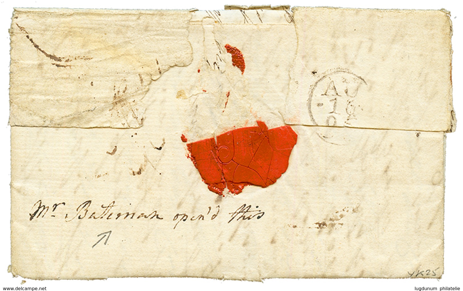 ST LUCIA - PRECURSOR : 1796 MARTINIQUE Cachet On Entire Letter Datelined "MORNE FORTUNE, ST LUCIA" Sent Via MARTINIQUE T - St.Lucia (...-1978)