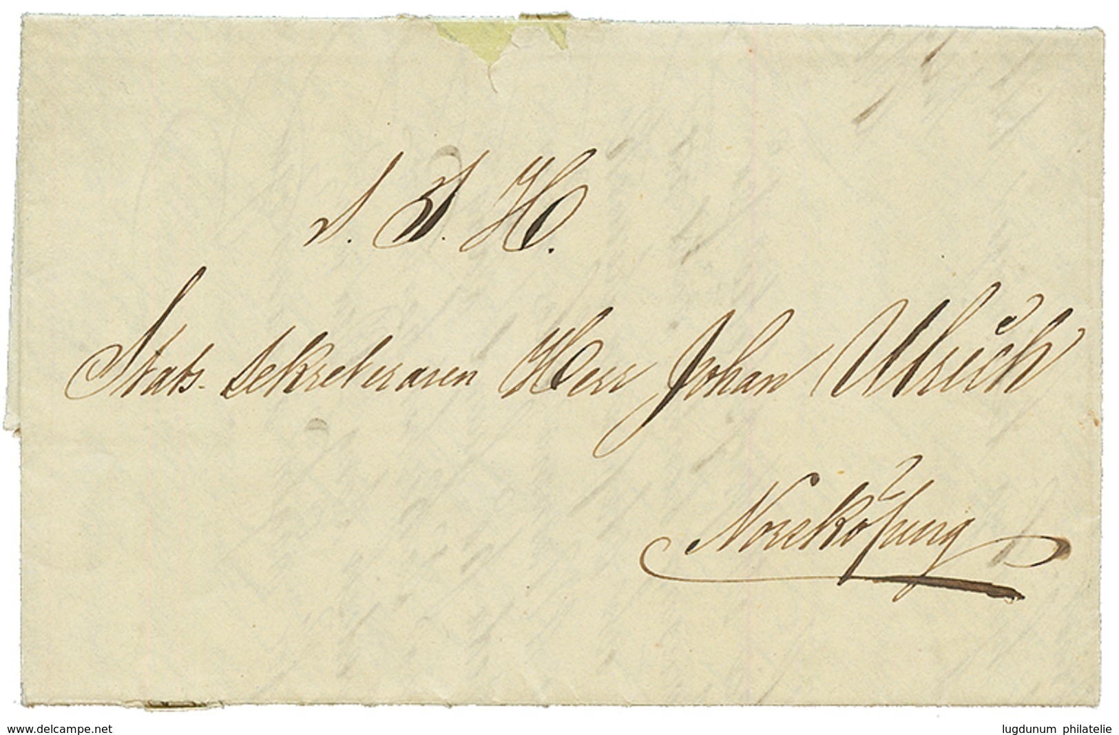 "ST BARTHELEMY ISLAND" : 1846 Letter Dated "ST BARTHELEMY 27 May 1846" From CHARLES ULRICH To His Brother At NORSKOPING  - Other & Unclassified