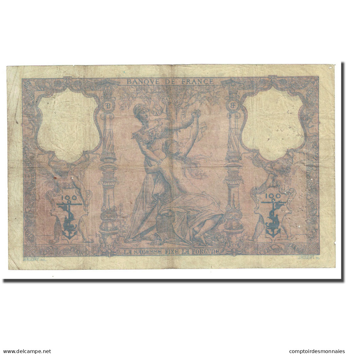 France, 100 Francs, Bleu Et Rose, 1894-06-02, TB, Fayette:21.7, KM:65b - 100 F 1888-1909 ''Bleu Et Rose''