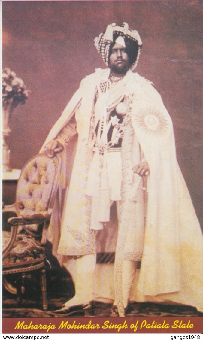 Patiala  Maharaja Mahindar Singh  Picture Card # 74696 Inde India Indien - Patiala