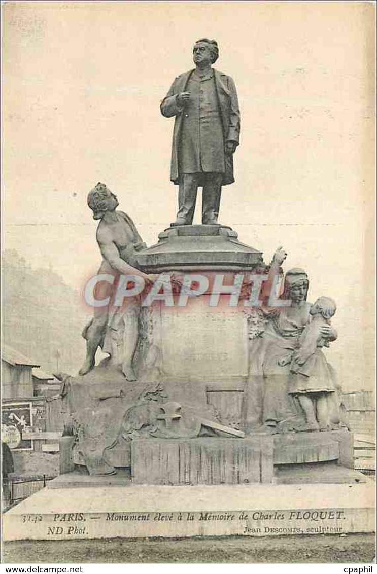 CPA Paris Monument Eleve A La Memoire De Charles Floquet - Arrondissement: 11