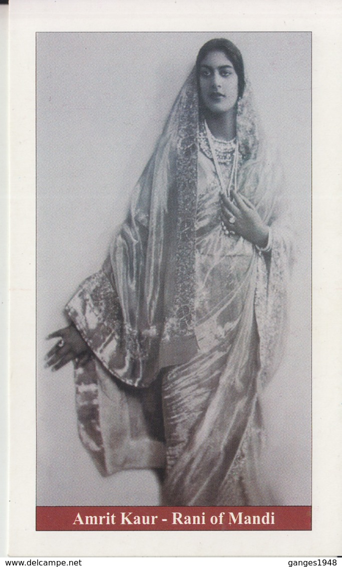 MANDI State  Rani Amrit Kaur  Picture Card # 74683 Inde India Indien - Other & Unclassified