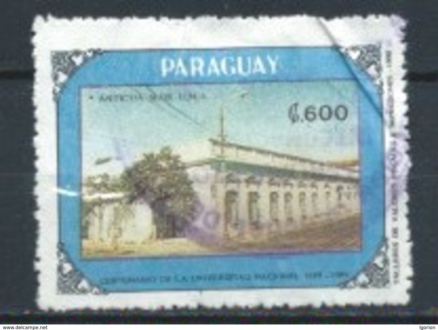 PARAGUAY 1990 (O) USADOS MI-4501 SN-2335 CENTENARIO UNIVERSIDAD NACIONAL - Paraguay