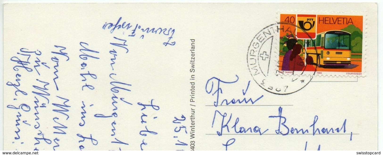 LANGENTHAL BE Briefmarke Postauto - Langenthal