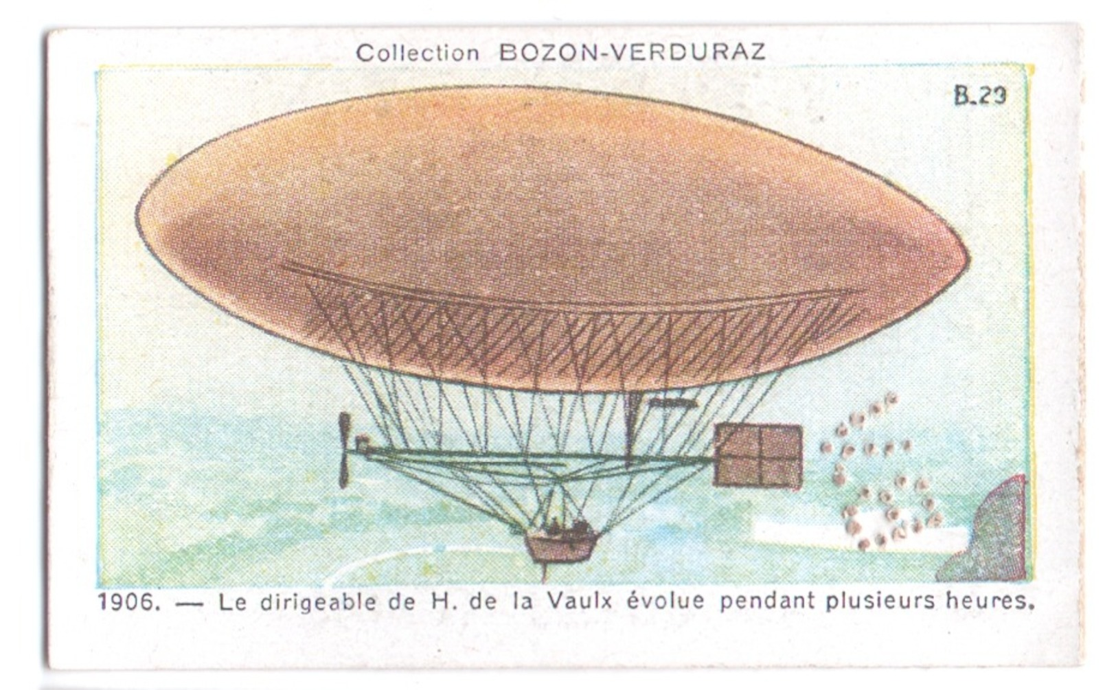 Image Collection Bozon Verduraz Aéronautique & Aviation Dirigeable Zeppelin B 29 H. De La Vaulx A30-65 - Autres & Non Classés