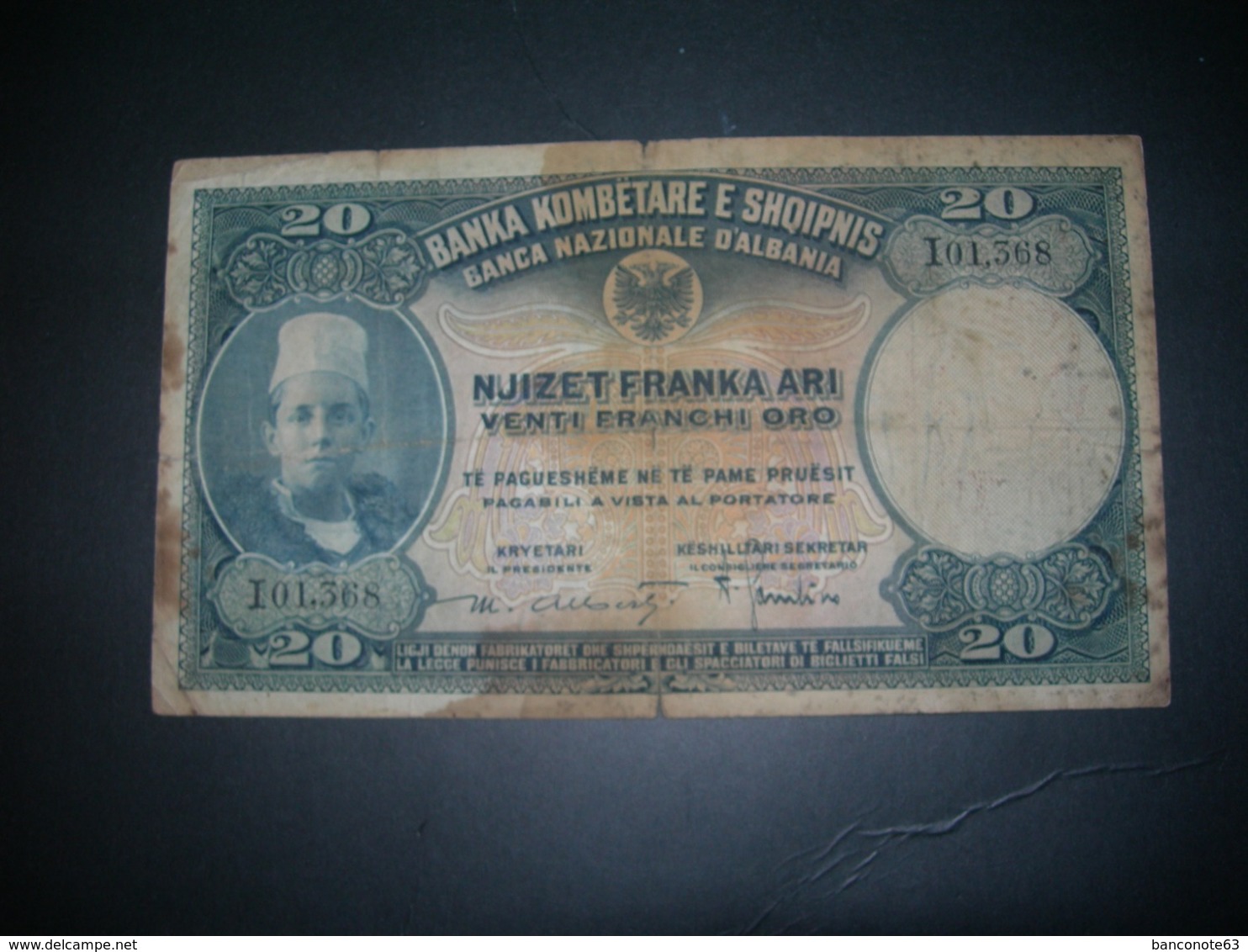 Albania.  20 Franka - Albanië