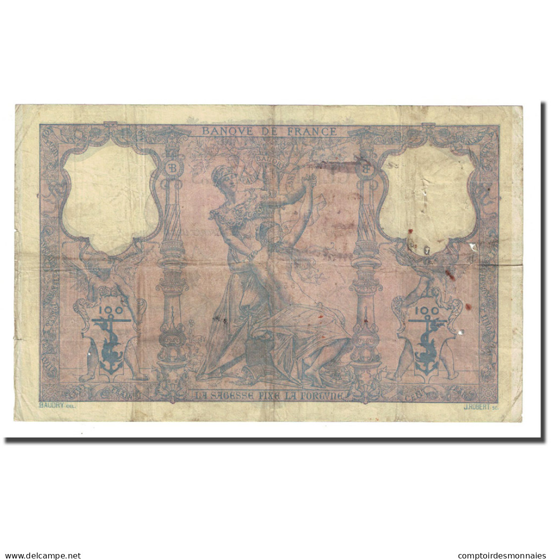 France, 100 Francs, Bleu Et Rose, 1897-06-01, TB, Fayette:21.10, KM:65b - 100 F 1888-1909 ''Bleu Et Rose''