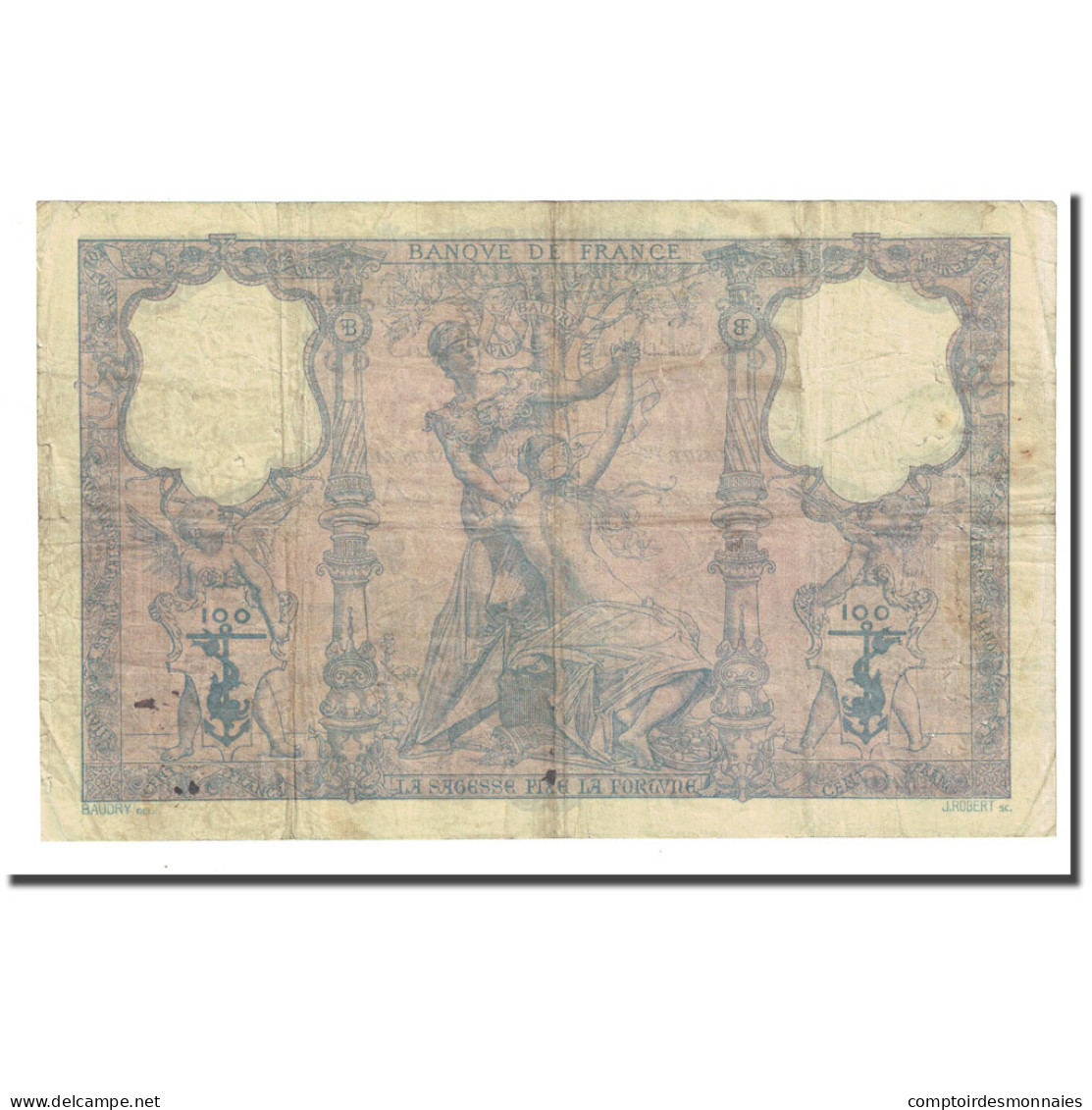 France, 100 Francs, Bleu Et Rose, 1896-09-26, TB+, Fayette:21.9, KM:65b - 100 F 1888-1909 ''Bleu Et Rose''