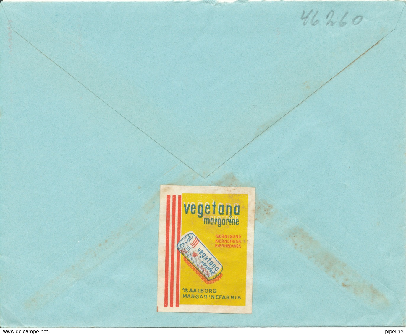 Denmark Cover With Meter Cancel Aalborg 5-4-1939 (Aalborg Margarinefabrik Spis Vegetana Margarine.) - Covers & Documents
