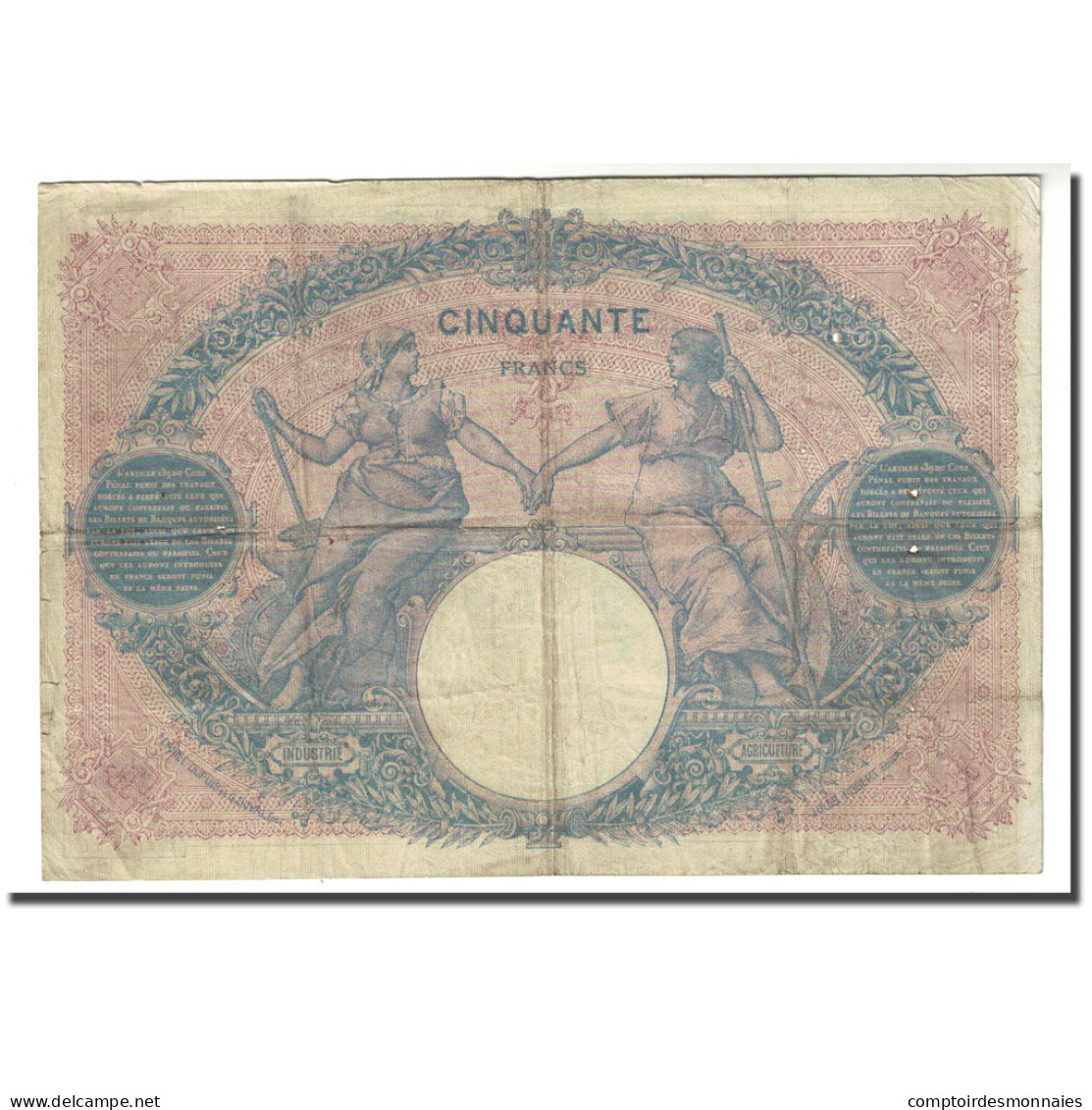 France, 50 Francs, Bleu Et Rose, 1899-07-05, TB, Fayette:14.11, KM:64b - 50 F 1889-1927 ''Bleu Et Rose''