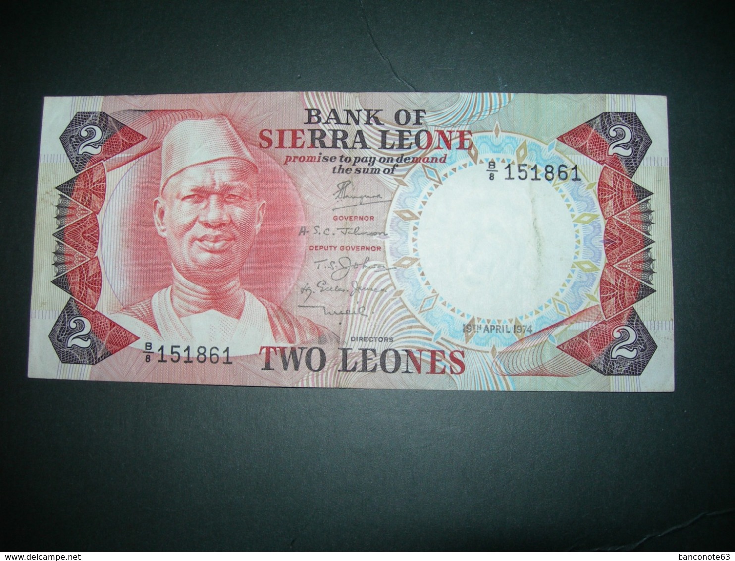 Sierra Leone.  2 Leones 1974 - Sierra Leone