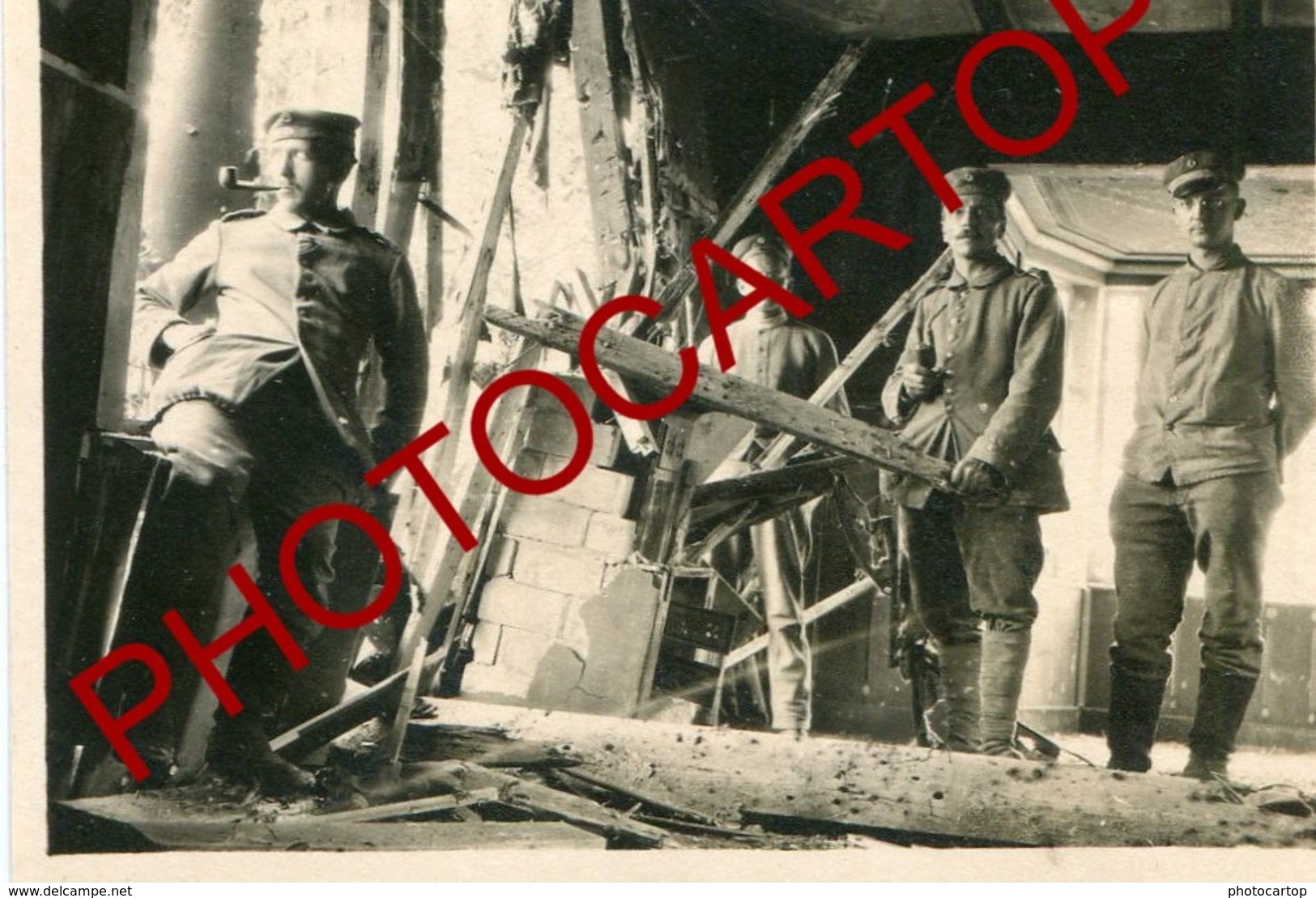 RIPONT-Positions-1x CARTE PHOTO + 9 Petites Photos Allemandes-Guerre14-18-1WK-France-51-Militaria- - Ville-sur-Tourbe