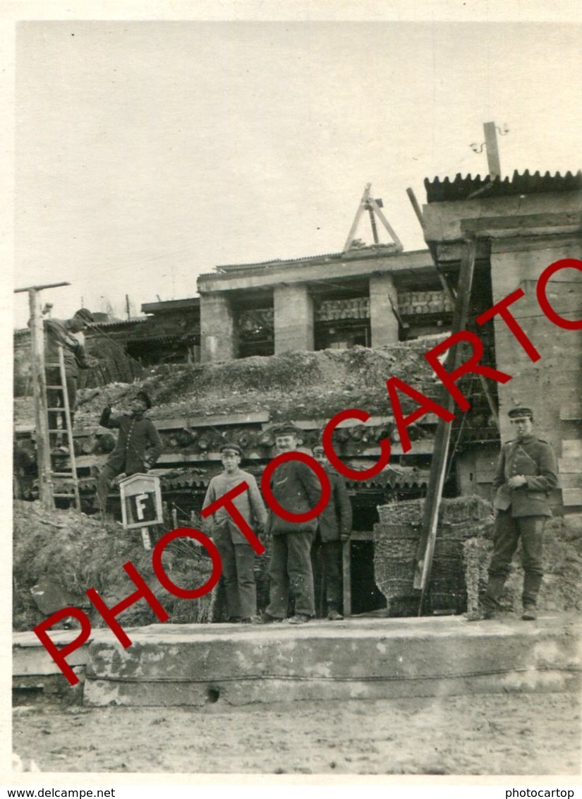 RIPONT-Positions-1x CARTE PHOTO + 9 Petites Photos allemandes-Guerre14-18-1WK-France-51-Militaria-