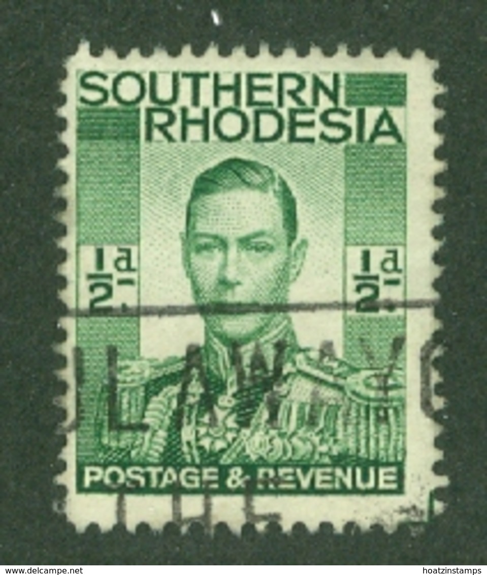 Southern Rhodesia: 1937   KGVI   SG40     ½d    Used - Southern Rhodesia (...-1964)