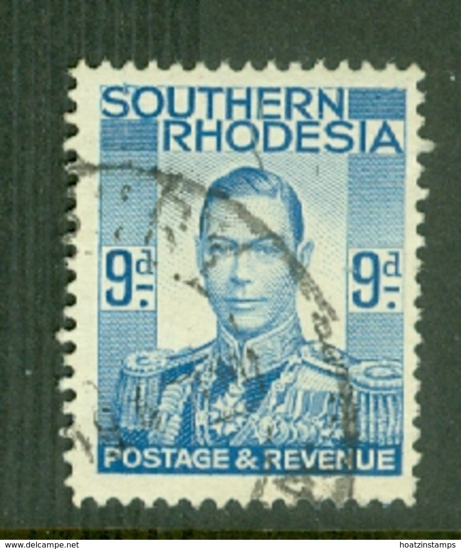 Southern Rhodesia: 1937   KGVI   SG46     9d    Used - Southern Rhodesia (...-1964)