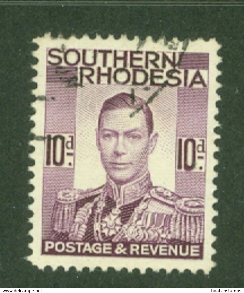 Southern Rhodesia: 1937   KGVI   SG47     10d    Used - Southern Rhodesia (...-1964)