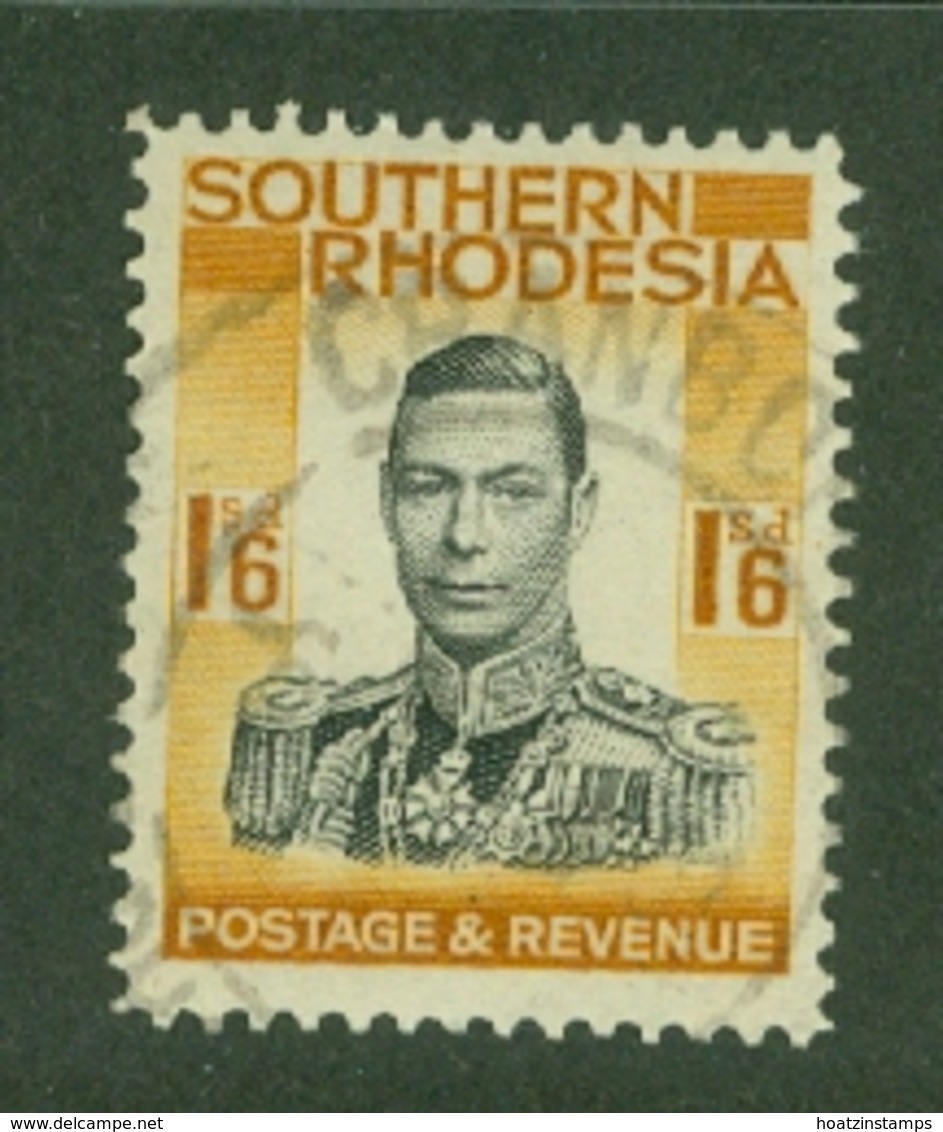Southern Rhodesia: 1937   KGVI   SG49     1/6d    Used - Southern Rhodesia (...-1964)