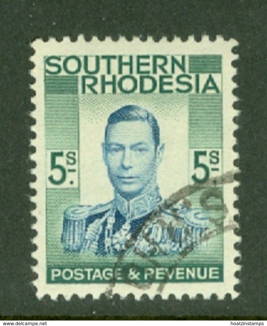 Southern Rhodesia: 1937   KGVI   SG52     5/-    Used - Southern Rhodesia (...-1964)