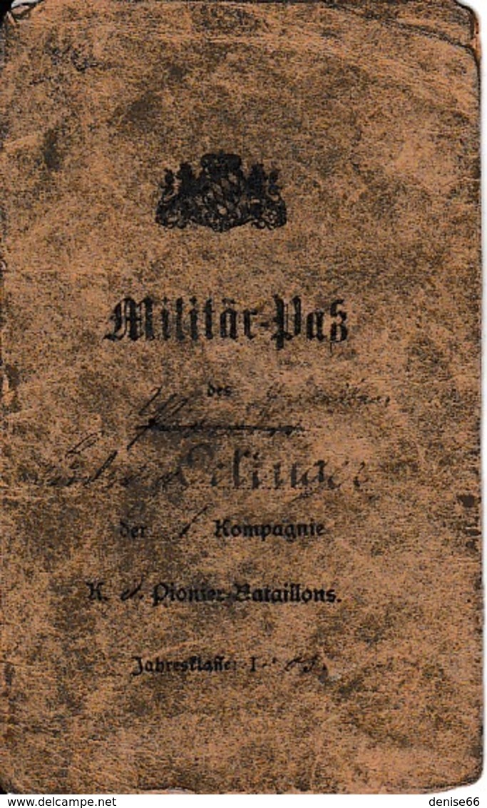 1914 - LIVRET MILITAIRE D'un PIONNIER Allemand - Bien Rempli - Documents Historiques