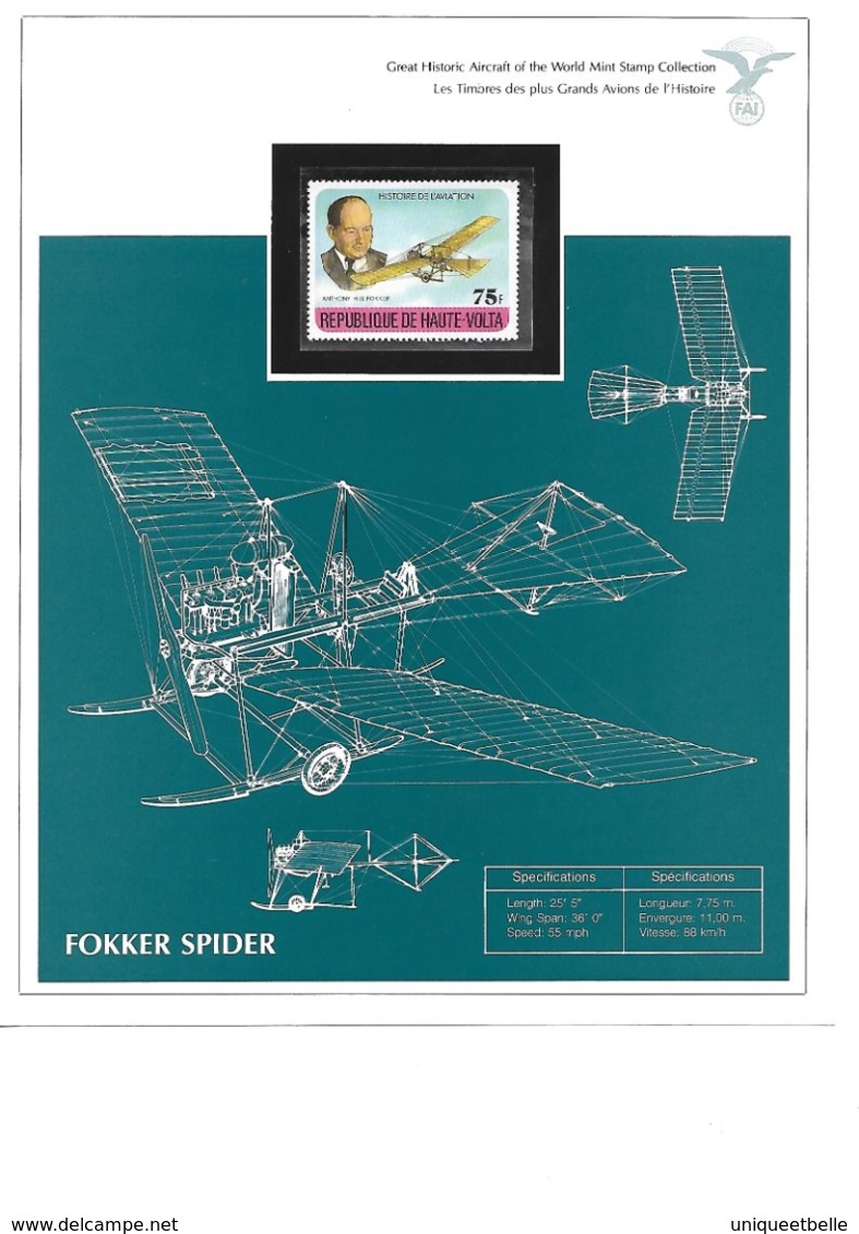 Timbres "Les Plus Grands Avions de l'Histoire" collection du Médailler Franklin