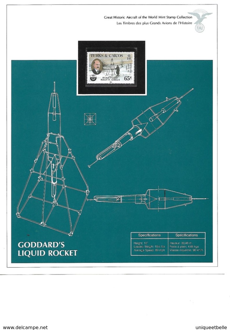 Timbres "Les Plus Grands Avions de l'Histoire" collection du Médailler Franklin