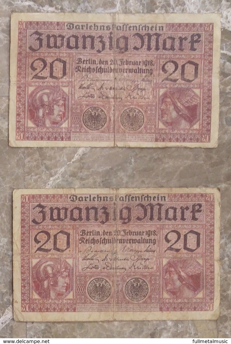 Germania Lotto 2pz 20 Marchi 1918 (C) - 20 Mark