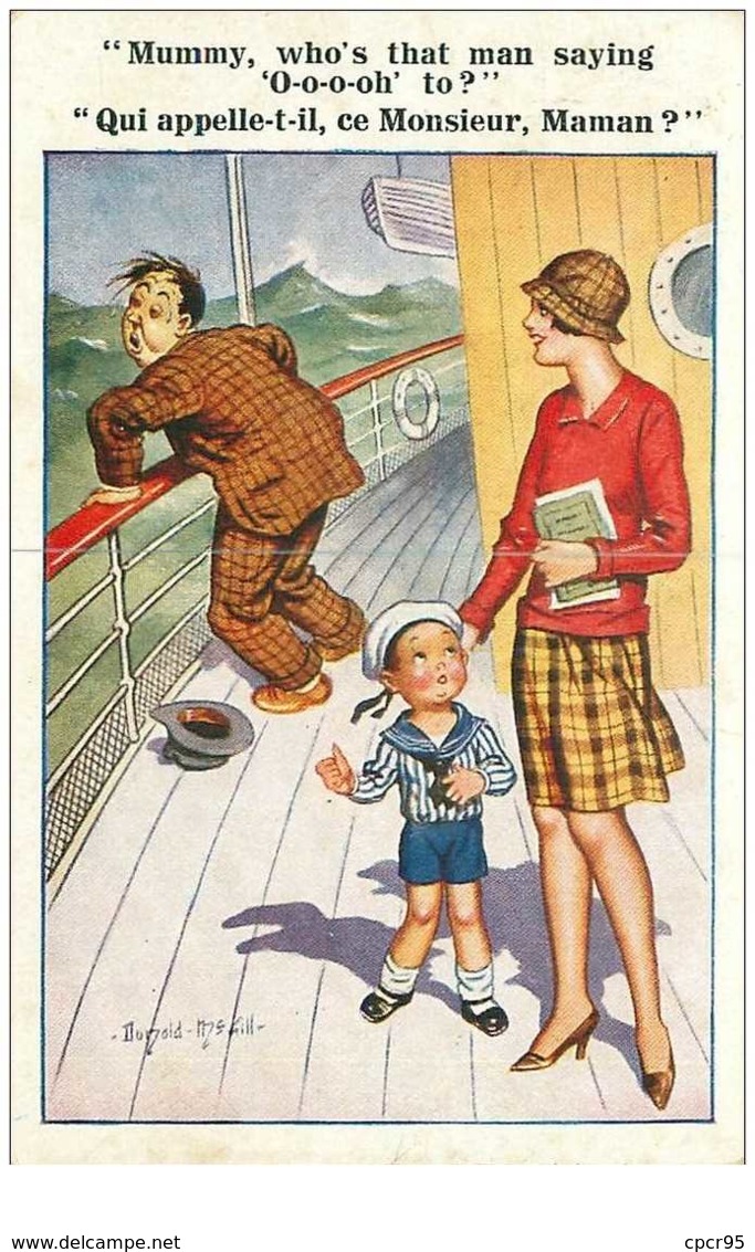 ILLUSTRATEURS.n°9028.MC GILL DONALD.GARCONNET ET SA MAMAN SUR LE PONT D'UN BATEAU - Mc Gill, Donald