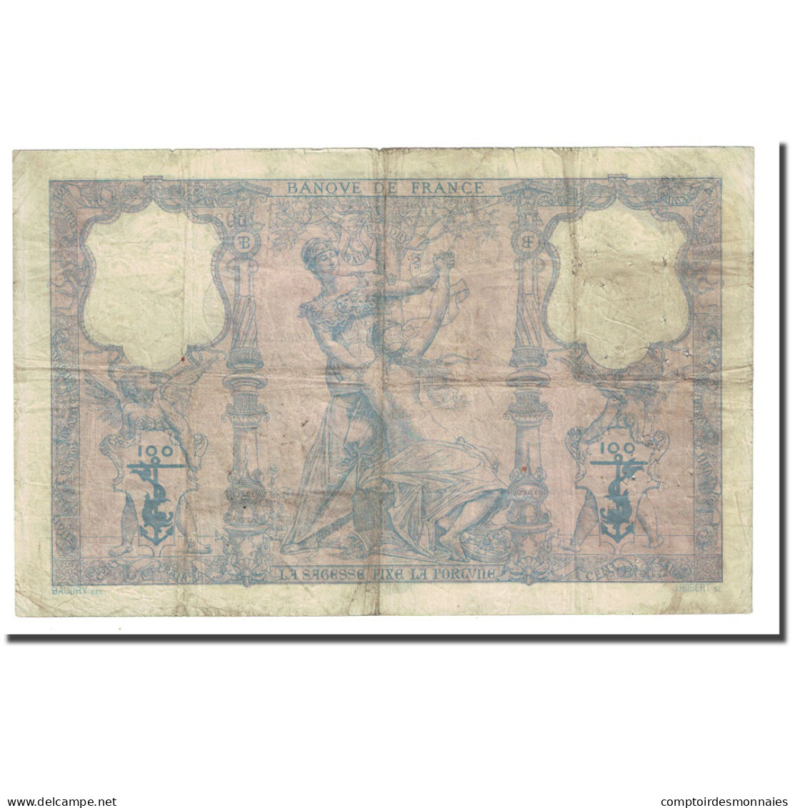 France, 100 Francs, Bleu Et Rose, 1899-04-08, TB+, Fayette:21.12, KM:65b - 100 F 1888-1909 ''Bleu Et Rose''