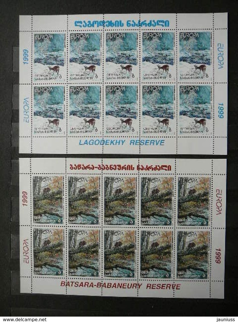 Bears Deers # Georgia Europa-CEPT 1999 MNH # Mi. 312/3 2x Klb. - 1999