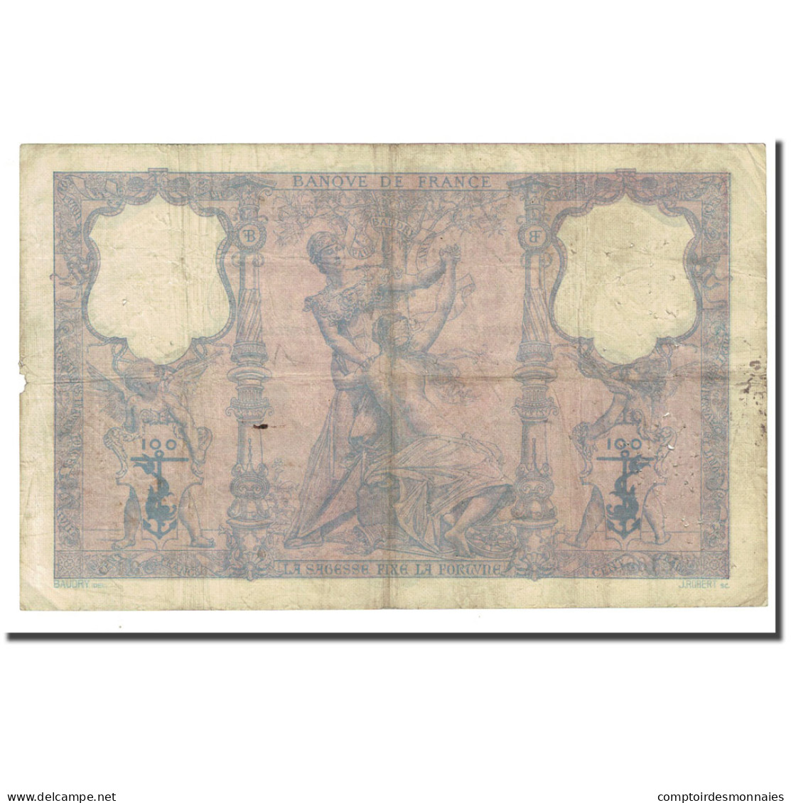 France, 100 Francs, Bleu Et Rose, 1895-03-06, TB, Fayette:21.8, KM:65b - 100 F 1888-1909 ''Bleu Et Rose''